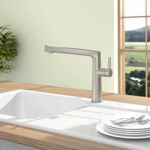 Bild von VILLEROY BOCH Sorano Sky Küchenarmatur, aus Edelstahl, Edelstahl massiv #926700LC