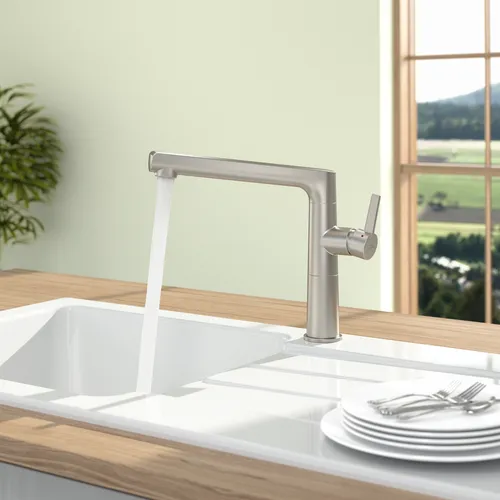 Bild von VILLEROY BOCH Sorano Sky Küchenarmatur, aus Edelstahl, Edelstahl massiv #926700LC