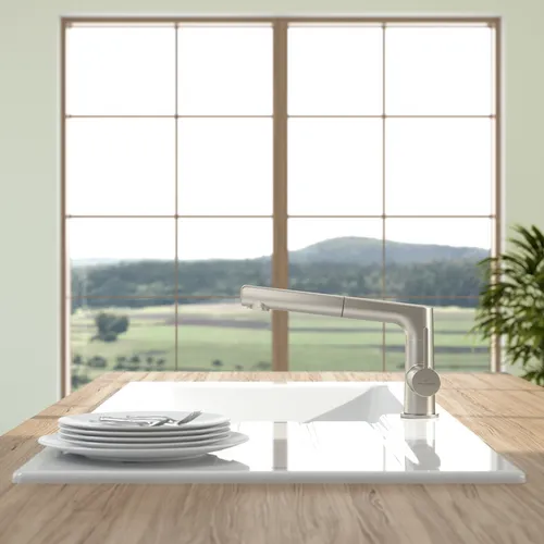 Bild von VILLEROY BOCH Sorano Shower Küchenarmatur, aus Edelstahl, Edelstahl massiv #926800LC