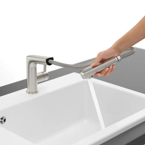 Bild von VILLEROY BOCH Sorano Shower Küchenarmatur, aus Edelstahl, Edelstahl massiv #926800LC