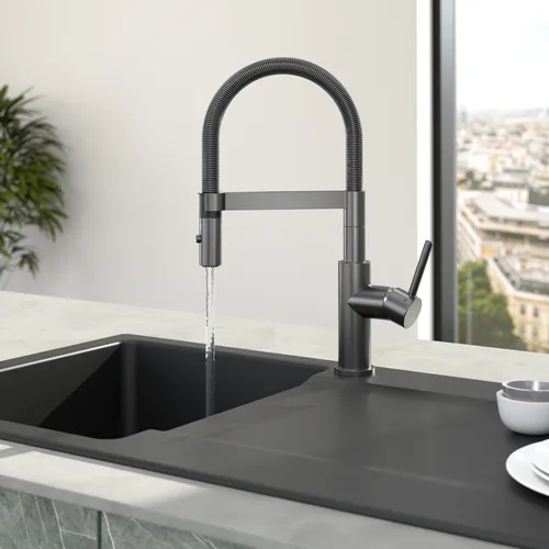 Bild von VILLEROY BOCH Steel Expert Compact Küchenarmatur, aus Edelstahl, Anthracite #92730005