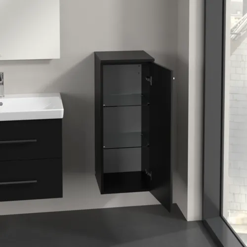 Bild von VILLEROY BOCH Avento Seitenschrank, 1 Tür, 347 x 888 x 405 mm, Volcano Black #A89501VL