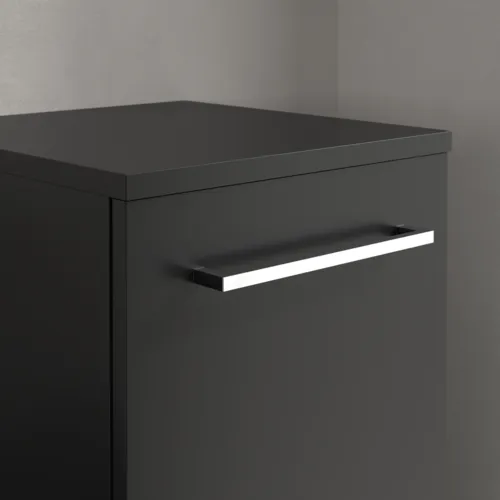 Bild von VILLEROY BOCH Avento Seitenschrank, 1 Tür, 347 x 888 x 405 mm, Volcano Black #A89501VL