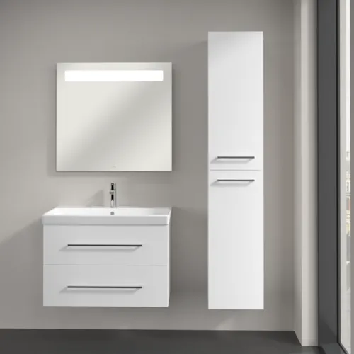 Picture of VILLEROY BOCH Avento Tall cabinet, 2 doors, 346 x 1760 x 404 mm, Brilliant White #A89401VE