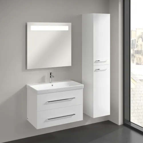 Picture of VILLEROY BOCH Avento Tall cabinet, 2 doors, 346 x 1760 x 404 mm, Brilliant White #A89401VE