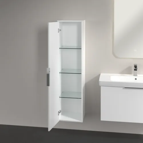 Obrázek VILLEROY BOCH Vysoká skříň Architectura, 1 dveře, 350 x 1400 x 364 mm, bílá matná #B89600MS
