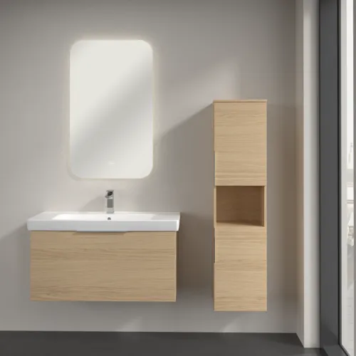 VILLEROY BOCH Architectura Hochschrank, 2 Türen, 350 x 1400 x 364 mm, Nordic Oak #B89701VJ, Bild 4