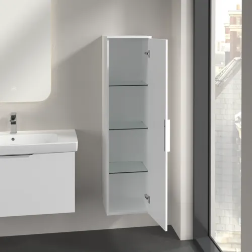 VILLEROY BOCH Architectura Hochschrank, 1 Tür, 350 x 1400 x 364 mm, White Matt #B89601MS, Bild 5