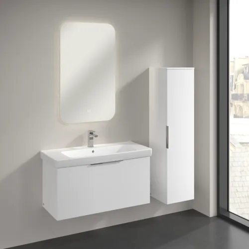 VILLEROY BOCH Architectura Hochschrank, 1 Tür, 350 x 1400 x 364 mm, White Matt #B89601MS, Bild 3