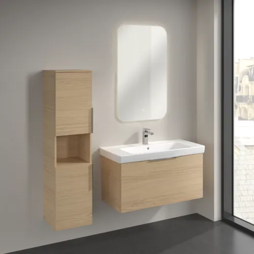 Bild von VILLEROY BOCH Architectura Hochschrank, 2 Türen, 350 x 1400 x 364 mm, Nordic Oak #B89700VJ
