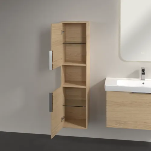 Bild von VILLEROY BOCH Architectura Hochschrank, 2 Türen, 350 x 1400 x 364 mm, Nordic Oak #B89700VJ