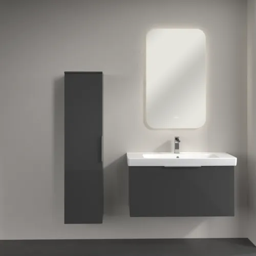 VILLEROY BOCH Architectura Hochschrank, 1 Tür, 350 x 1400 x 364 mm, Grey #B89600VT, Bild 4