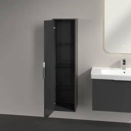 VILLEROY BOCH Architectura Hochschrank, 1 Tür, 350 x 1400 x 364 mm, Grey #B89600VT, Bild 5