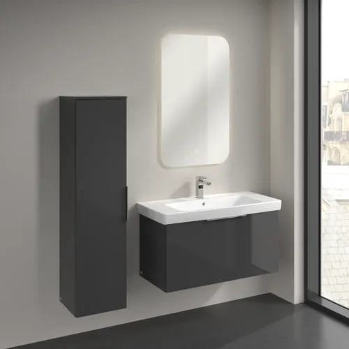 VILLEROY BOCH Architectura Hochschrank, 1 Tür, 350 x 1400 x 364 mm, Grey #B89600VT, Bild 3