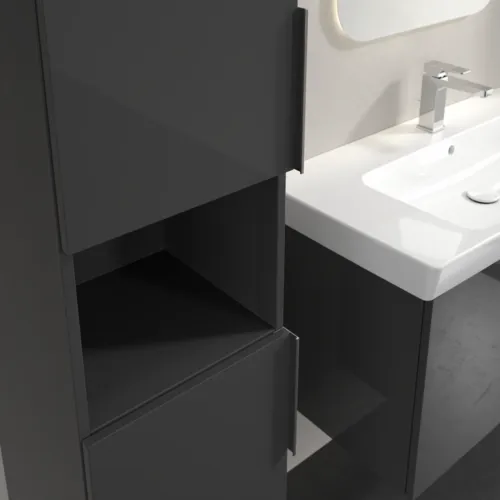 Bild von VILLEROY BOCH Architectura Hochschrank, 2 Türen, 350 x 1400 x 364 mm, Grey #B89700VT