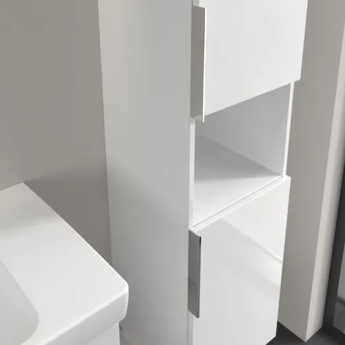 Bild von VILLEROY BOCH Architectura Hochschrank, 2 Türen, 350 x 1400 x 364 mm, White #B89701VS