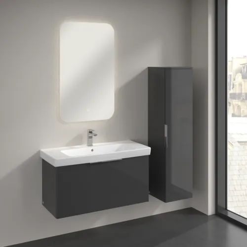 Bild von VILLEROY BOCH Architectura Hochschrank, 1 Tür, 350 x 1400 x 364 mm, Grey #B89601VT