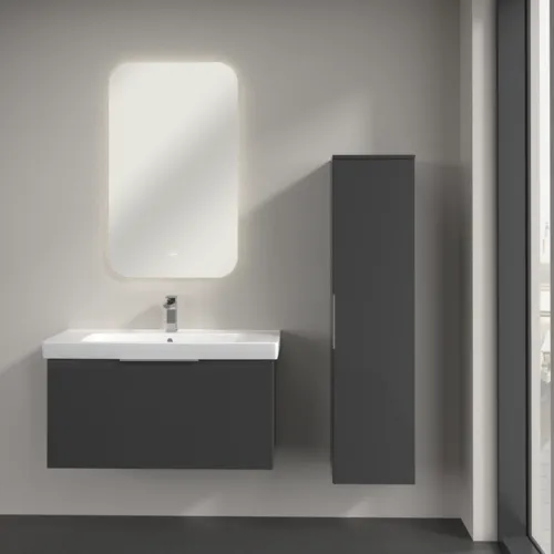 Bild von VILLEROY BOCH Architectura Hochschrank, 1 Tür, 350 x 1400 x 364 mm, Grey #B89601VT