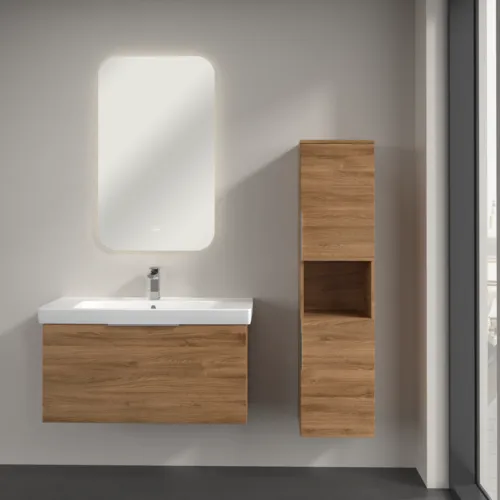 Bild von VILLEROY BOCH Architectura Hochschrank, 2 Türen, 350 x 1400 x 364 mm, Kansas Oak #B89701RH