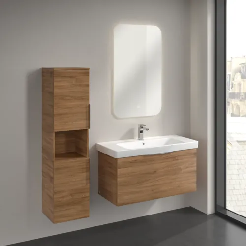 Obrázek VILLEROY BOCH Architectura Tall cabinet, 2 doors, 350 x 1400 x 364 mm, Oak Kansas #B89700RH