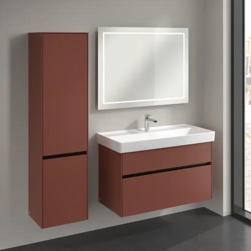 Bild von VILLEROY BOCH Collaro Hochschrank, 2 Türen, 404 x 1538 x 349 mm, Wine Red / Wine Red #C03300AH