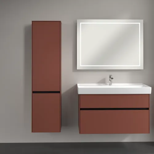 Bild von VILLEROY BOCH Collaro Hochschrank, 2 Türen, 404 x 1538 x 349 mm, Wine Red / Wine Red #C03300AH
