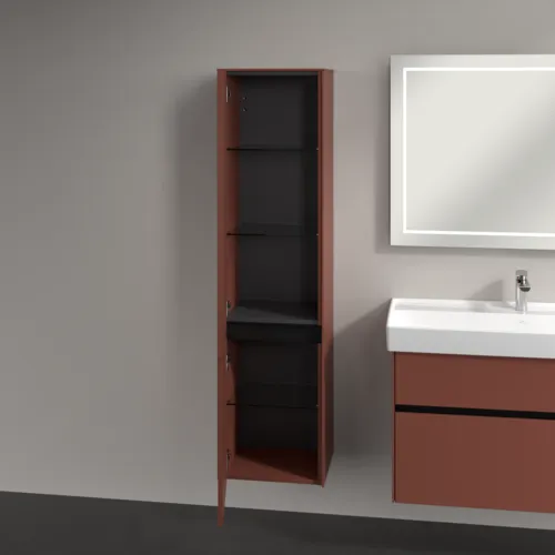 Bild von VILLEROY BOCH Collaro Hochschrank, 2 Türen, 404 x 1538 x 349 mm, Wine Red / Wine Red #C03300AH