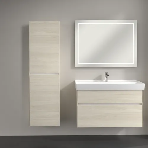 VILLEROY BOCH Collaro Hochschrank, 2 Türen, 454 x 1538 x 347 mm, White Oak / White Oak #C03400AA, Bild 4