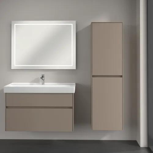 Bild von VILLEROY BOCH Collaro Hochschrank, 2 Türen, 454 x 1538 x 347 mm, Taupe / Taupe #C03401VM