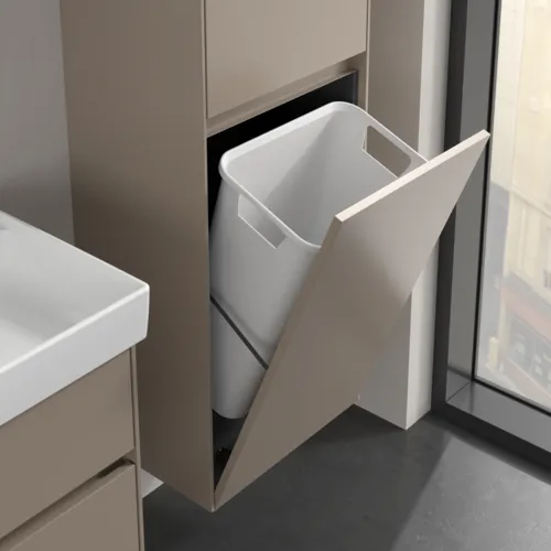 Bild von VILLEROY BOCH Collaro Hochschrank, 2 Türen, 454 x 1538 x 347 mm, Taupe / Taupe #C03401VM