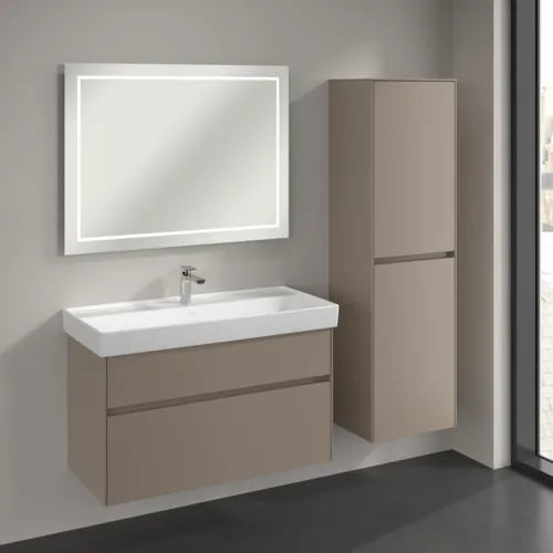 Bild von VILLEROY BOCH Collaro Hochschrank, 2 Türen, 454 x 1538 x 347 mm, Taupe / Taupe #C03401VM