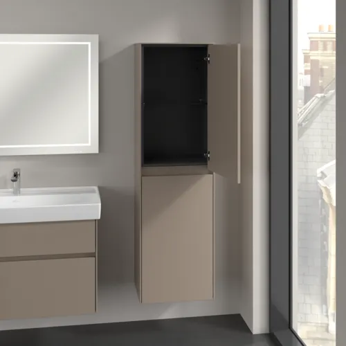 Bild von VILLEROY BOCH Collaro Hochschrank, 2 Türen, 454 x 1538 x 347 mm, Taupe / Taupe #C03401VM