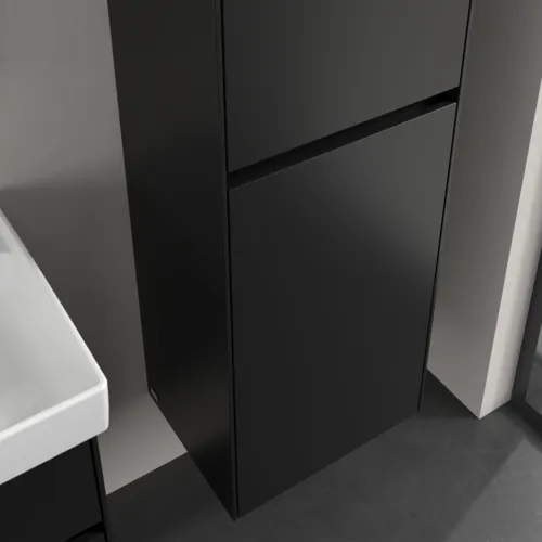 Bild von VILLEROY BOCH Collaro Hochschrank, 2 Türen, 454 x 1538 x 347 mm, Volcano Black / Volcano Black #C03401VL