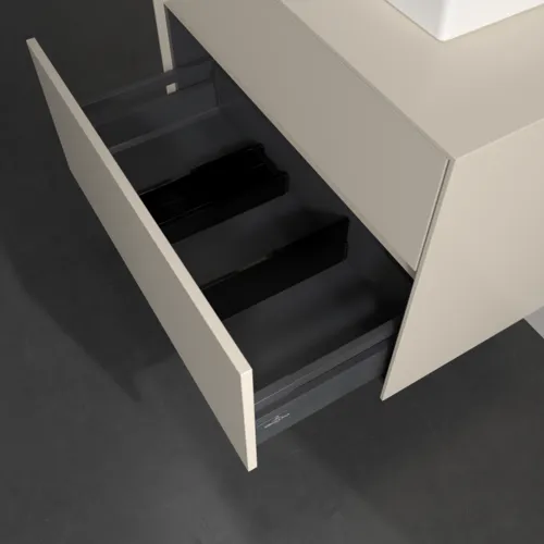 Bild von VILLEROY BOCH Collaro Waschbeckenunterschrank, mit Beleuchtung, 2 Auszüge, 800 x 548 x 500 mm, Cashmere Grey / Cashmere Grey #C069B0VN