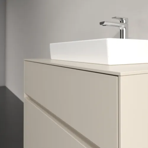 Bild von VILLEROY BOCH Collaro Waschbeckenunterschrank, mit Beleuchtung, 2 Auszüge, 800 x 548 x 500 mm, Cashmere Grey / Cashmere Grey #C069B0VN