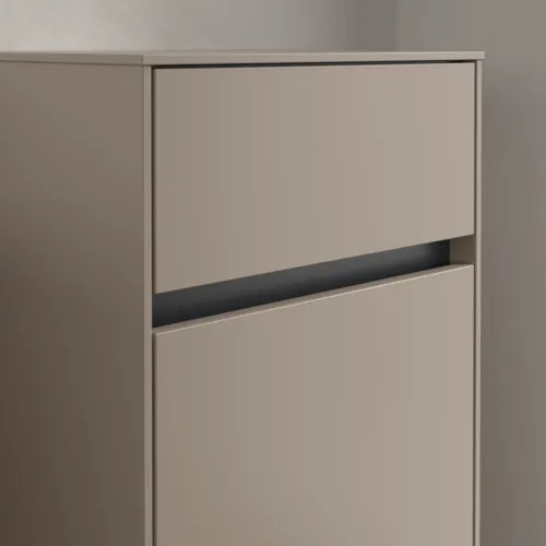 Bild von VILLEROY BOCH Collaro Seitenschrank, 1 Tür, 1 Schublade, 404 x 748 x 349 mm, Taupe / Taupe #C03201VM