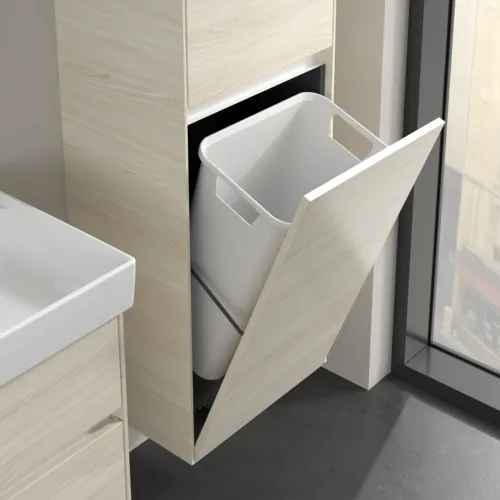 Bild von VILLEROY BOCH Collaro Hochschrank, 2 Türen, 454 x 1538 x 347 mm, White Oak / White Oak #C03401AA