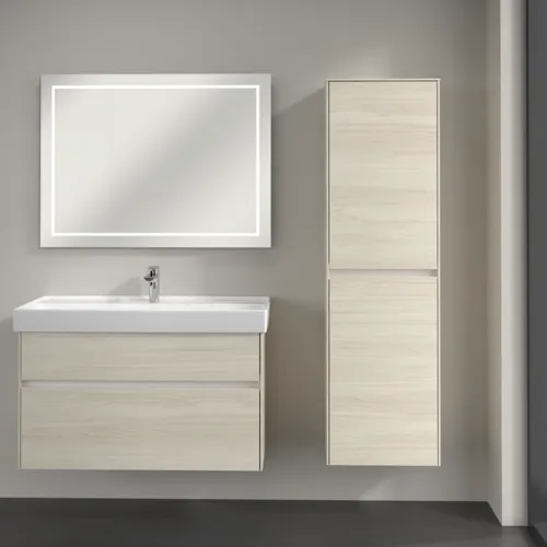 Bild von VILLEROY BOCH Collaro Hochschrank, 2 Türen, 454 x 1538 x 347 mm, White Oak / White Oak #C03401AA