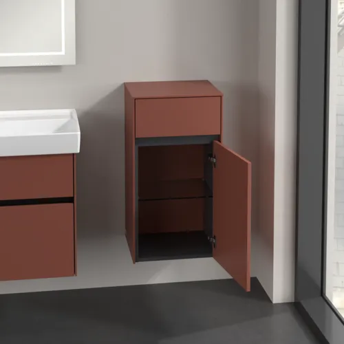 VILLEROY BOCH Collaro Seitenschrank, 1 Tür, 1 Schublade, 404 x 748 x 349 mm, Wine Red / Wine Red #C03201AH, Bild 4