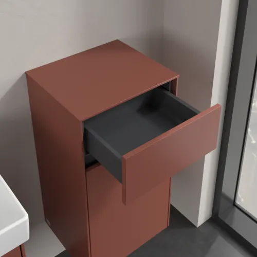 VILLEROY BOCH Collaro Seitenschrank, 1 Tür, 1 Schublade, 404 x 748 x 349 mm, Wine Red / Wine Red #C03201AH, Bild 5