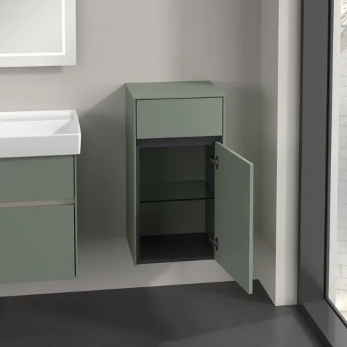 VILLEROY BOCH Collaro Seitenschrank, 1 Tür, 1 Schublade, 404 x 748 x 349 mm, Soft Green / Soft Green #C03201AF, Bild 4