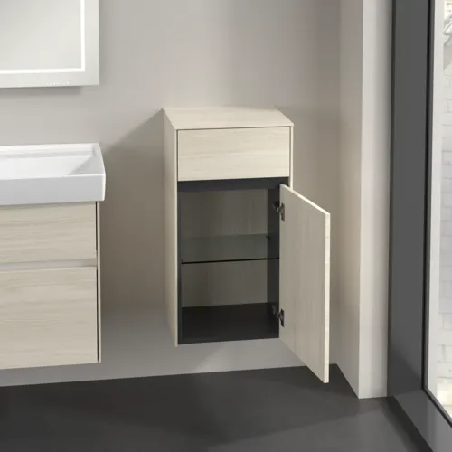 Bild von VILLEROY BOCH Collaro Seitenschrank, 1 Tür, 1 Schublade, 404 x 748 x 349 mm, White Oak / White Oak #C03201AA