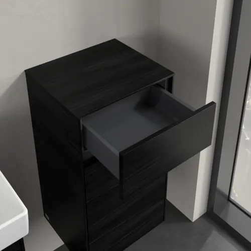 Bild von VILLEROY BOCH Collaro Seitenschrank, 1 Tür, 1 Schublade, 404 x 748 x 349 mm, Black Oak / Black Oak #C03201AB