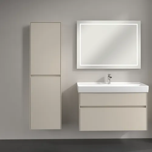 VILLEROY BOCH Collaro Hochschrank, 2 Türen, 454 x 1538 x 347 mm, Cashmere Grey / Cashmere Grey #C03400VN, Bild 4