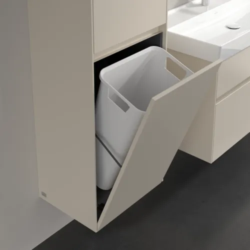 VILLEROY BOCH Collaro Hochschrank, 2 Türen, 454 x 1538 x 347 mm, Cashmere Grey / Cashmere Grey #C03400VN, Bild 6