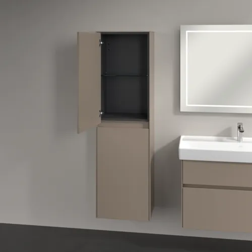 VILLEROY BOCH Collaro Hochschrank, 2 Türen, 454 x 1538 x 347 mm, Taupe / Taupe #C03400VM, Bild 5