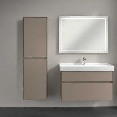 VILLEROY BOCH Collaro Hochschrank, 2 Türen, 454 x 1538 x 347 mm, Taupe / Taupe #C03400VM, Bild 4