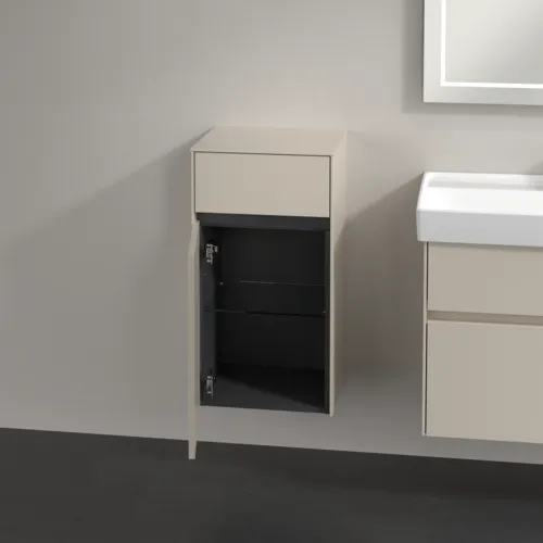 VILLEROY BOCH Collaro Seitenschrank, 1 Tür, 1 Schublade, 404 x 748 x 349 mm, Cashmere Grey / Cashmere Grey #C03200VN, Bild 5