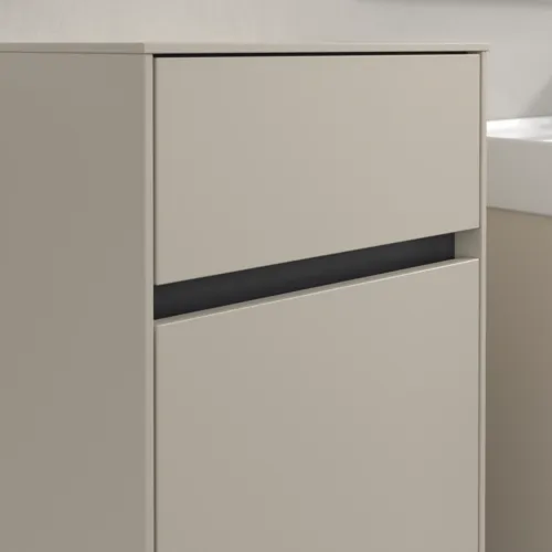 VILLEROY BOCH Collaro Seitenschrank, 1 Tür, 1 Schublade, 404 x 748 x 349 mm, Cashmere Grey / Cashmere Grey #C03200VN, Bild 7