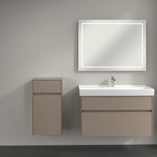 Bild von VILLEROY BOCH Collaro Seitenschrank, 1 Tür, 1 Schublade, 404 x 748 x 349 mm, Taupe / Taupe #C03200VM